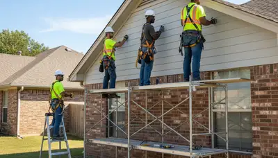 Vinyl siding installation in Oklahoma City, OK for a residential home exterior