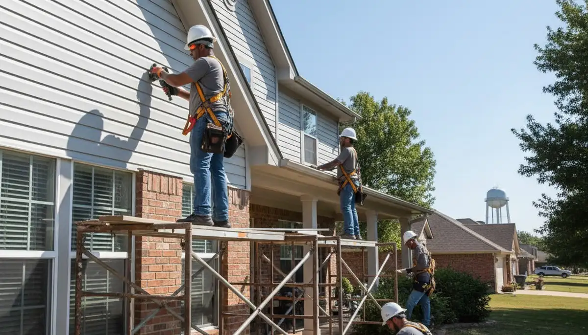 Vinyl siding installation in Oklahoma City, OK for residential exterior home improvement
