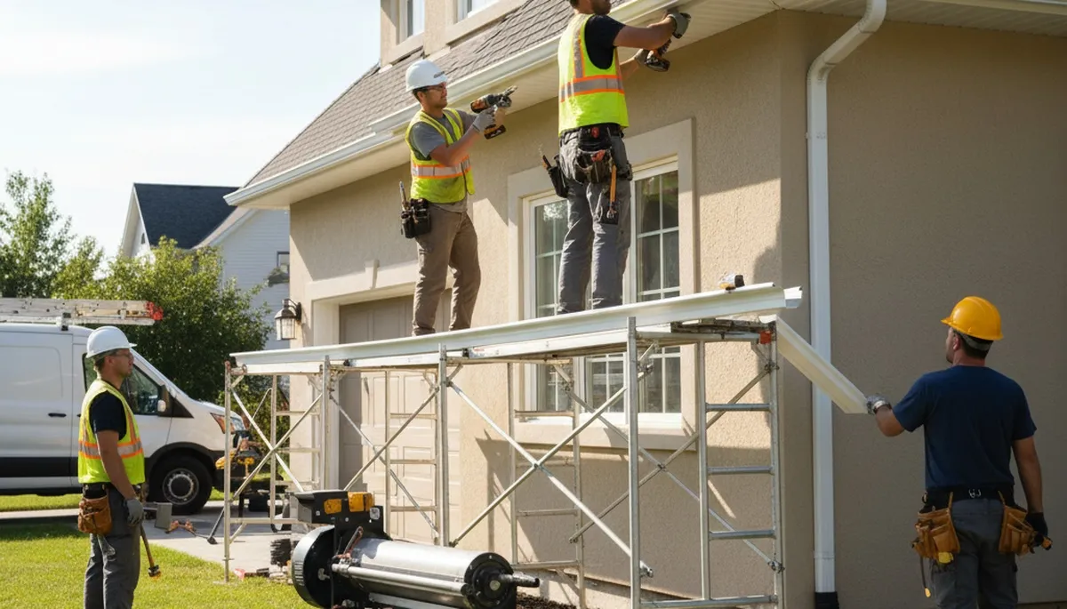 Gutter installation in Oklahoma City, OK for stormwater protection and foundation drainage