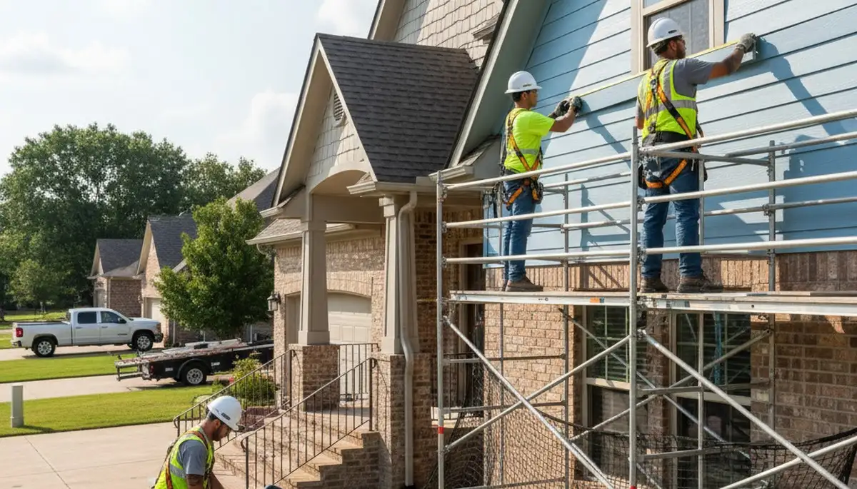 Vinyl siding installation for Oklahoma City, OK home exterior by a professional siding contractor