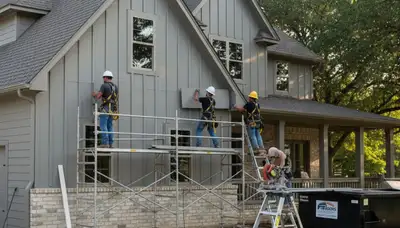 Vinyl siding installation service in Oklahoma City, OK for residential exterior home improvement