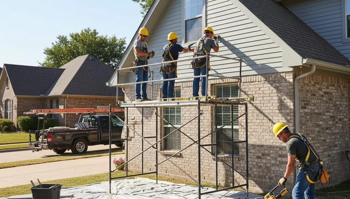 Vinyl siding installation for Oklahoma City, OK homes by a professional siding contractor