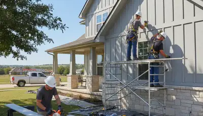 Vinyl siding installation in Oklahoma City, OK by local siding contractors