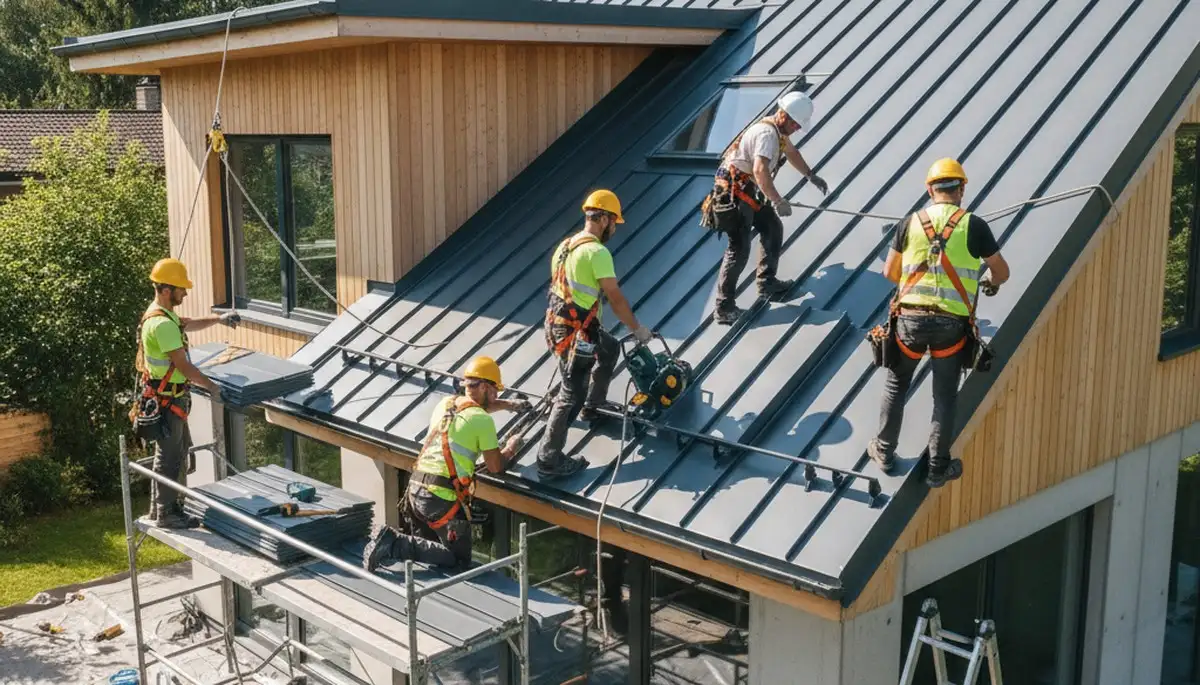 Metal roofing installation in Oklahoma City, OK for hail and storm protection