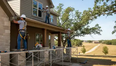 Vinyl siding installation for Oklahoma City, OK home exterior by local siding contractor