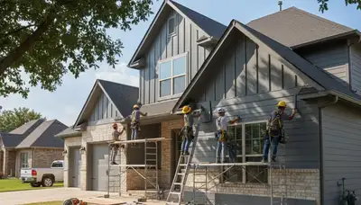 Vinyl siding installation in Oklahoma City, OK for residential home exterior improvement