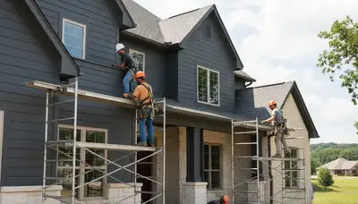 Vinyl siding installation in Oklahoma City, OK for a residential home exterior