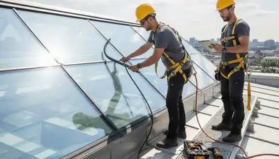Oklahoma City siding crew repairing skylight leaks and storm damage on a home