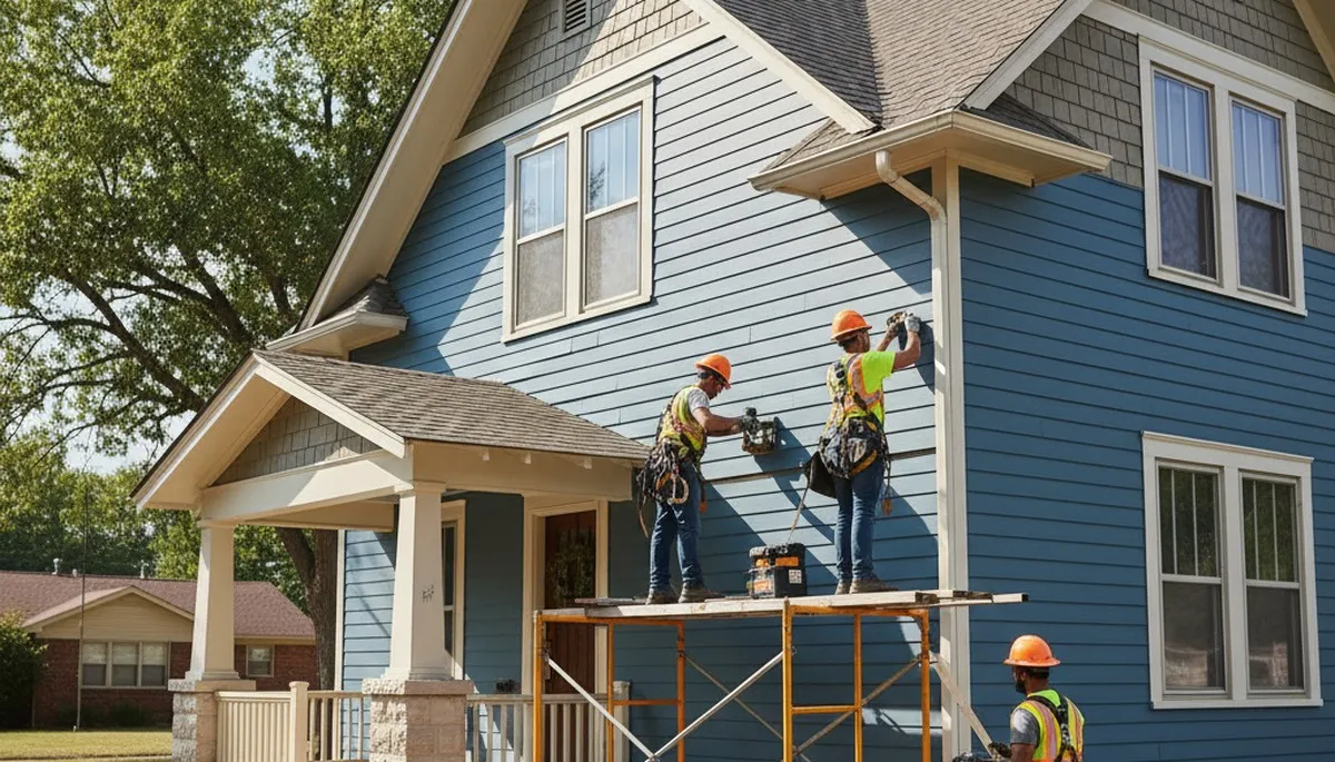 Vinyl siding installation in Oklahoma City, OK for residential exterior home improvement services