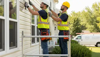 Vinyl siding repair in Oklahoma City, OK for storm damage and cracked siding by FX Remodeling & Exteriors