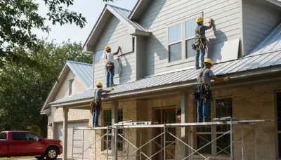 Vinyl siding installation by Oklahoma City, OK siding contractor for residential homes