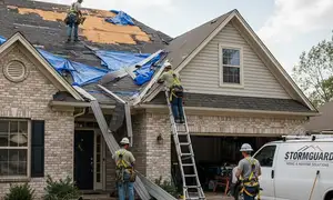 Roof repair for storm-damaged homes in Oklahoma City, OK by a siding and exterior repair contractor